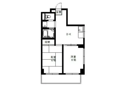 エイトサイド新和(2DK/5階)の間取り写真