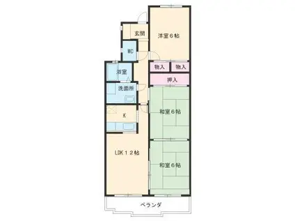 東綜ハンズマンション丹陽(3LDK/1階)の間取り写真