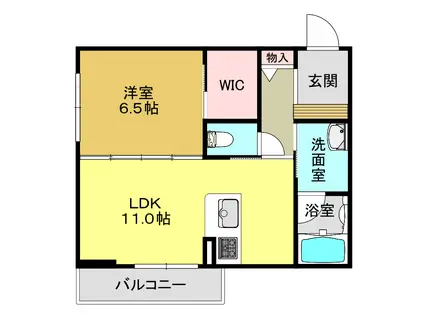 SHA MAISON LUNA(1LDK/2階)の間取り写真