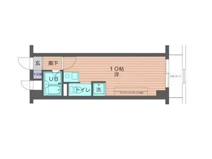 アバンダント84(ワンルーム/6階)の間取り写真