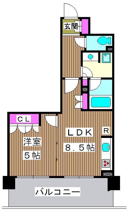 BLESS上池袋(1DK/4階)の間取り写真
