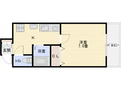 トレイズ 3(1K/5階)の間取り写真