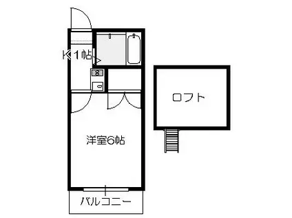 MIYATO(1K/1階)の間取り写真