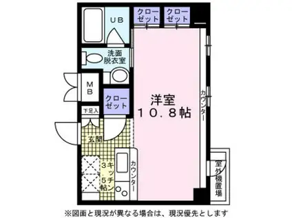 KDXレジデンス東桜I(ワンルーム/3階)の間取り写真