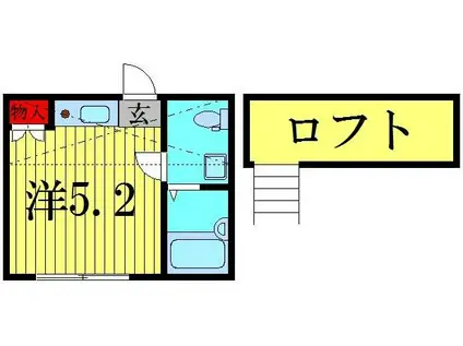 アクア柴又駅前(ワンルーム/3階)の間取り写真
