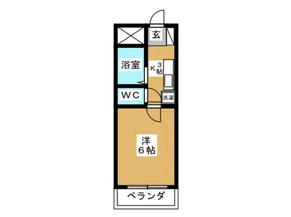 エクセル貴多川NO5 A棟(1K/3階)の間取り写真