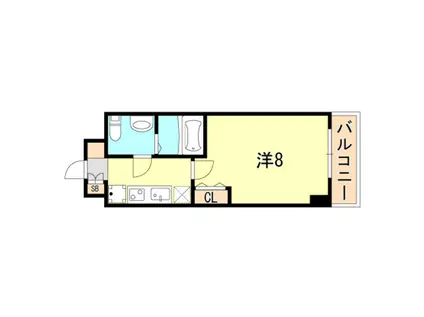 マロワール神戸(1K/10階)の間取り写真