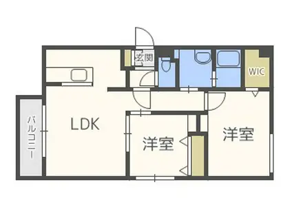 ラチーマ ザ サード(2LDK/3階)の間取り写真