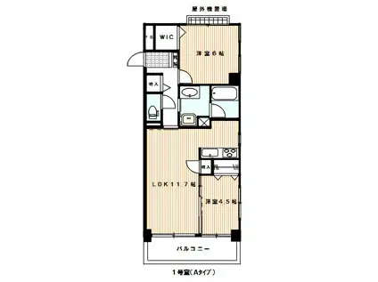 グランビュー宮崎台(2LDK/2階)の間取り写真