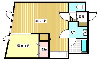 アイビーE(1LDK/2階)の間取り写真
