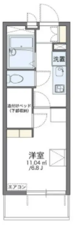 レオパレス南大和田 2階階 間取り