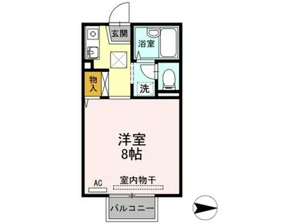 マメゾン津島福居(ワンルーム/1階)の間取り写真