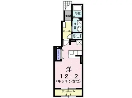 フェリス ファボーレ(ワンルーム/1階)の間取り写真
