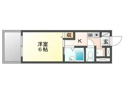 メゾン石原(1K/2階)の間取り写真