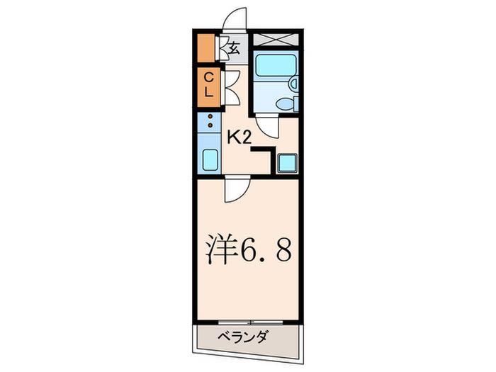 PRADO SETA(1K/3階)の間取り写真