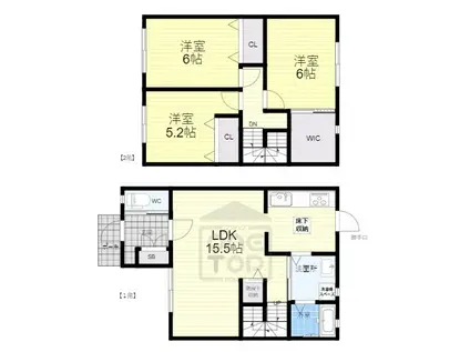 グラスメゾン(3LDK/1階)の間取り写真
