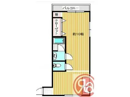 第一草薙ビル(ワンルーム/3階)の間取り写真