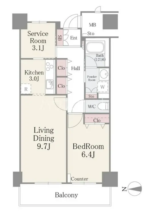 イーストコア曳舟一番館 17階階 間取り