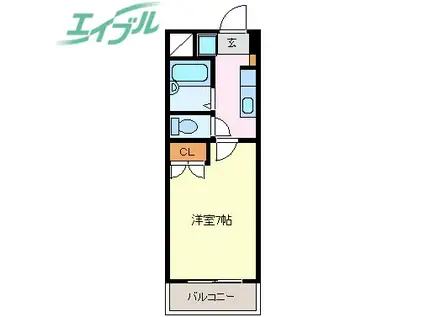 ワールドパレス(1K/3階)の間取り写真