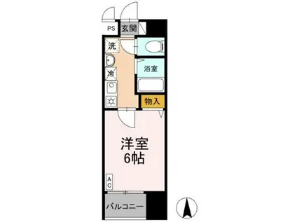 カスタリア京都西七条(1K/8階)の間取り写真