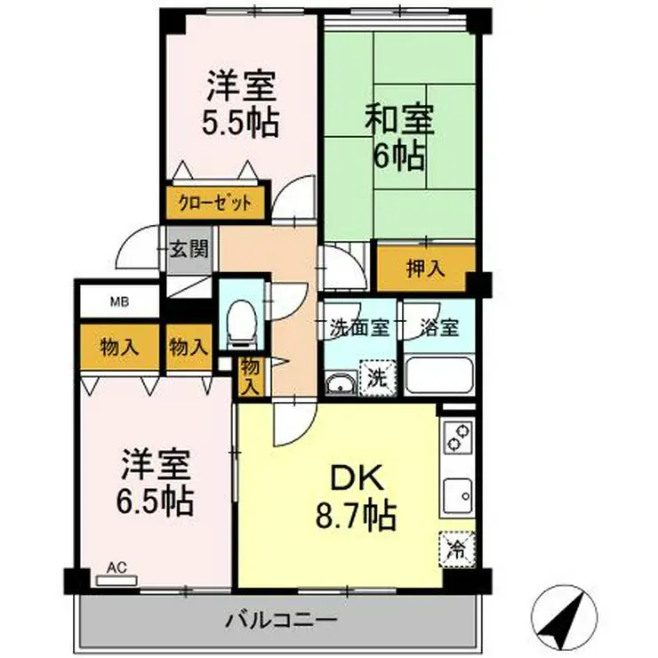 ベルエアーガーデン 1階階 間取り