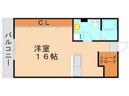 CALME CRIQUE VINTAGE(ワンルーム/2階)の間取り写真