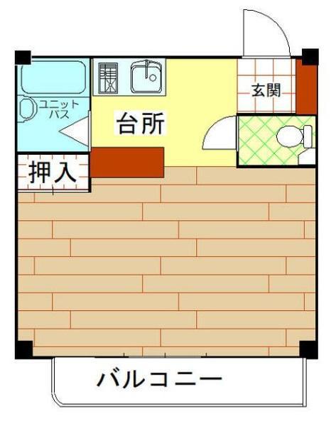 レーベルハイツ(1K/3階)の間取り写真