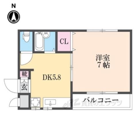 白崎ミニハウス(1DK/2階)の間取り写真