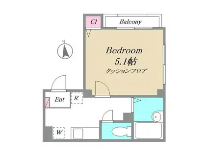 SYMPHONY(1K/3階)の間取り写真