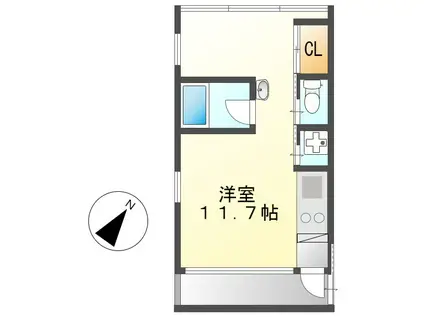 RIALTO(ワンルーム/3階)の間取り写真