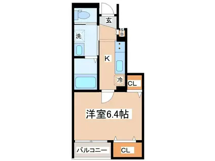 DAICOROII(1K/1階)の間取り写真