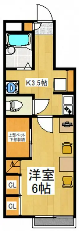 レオパレスウェアハウス 1階階 間取り
