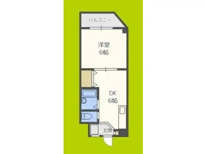 プレアール井高野II(1DK/2階)の間取り写真