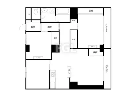 中野ソレイユ(3LDK/11階)の間取り写真