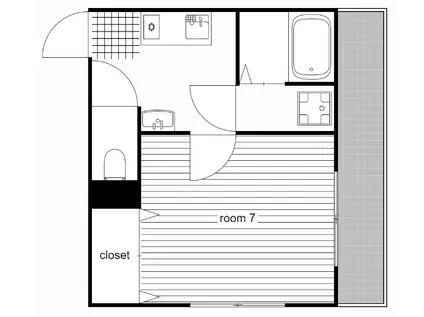 マイシャンポール(1K/4階)の間取り写真