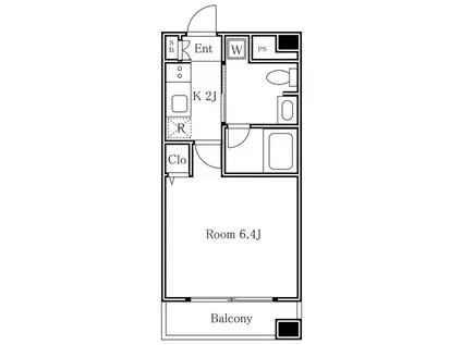 ブライズ恵比寿(1K/1階)の間取り写真