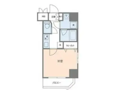 RISING PLACE錦糸町三番館(1K/3階)の間取り写真