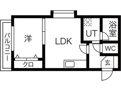 エクセラン17(1LDK/3階)の間取り写真