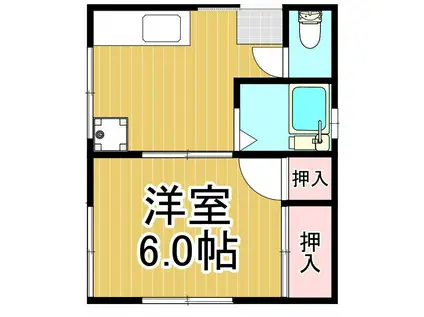 ハイツウエハラ(1K/1階)の間取り写真