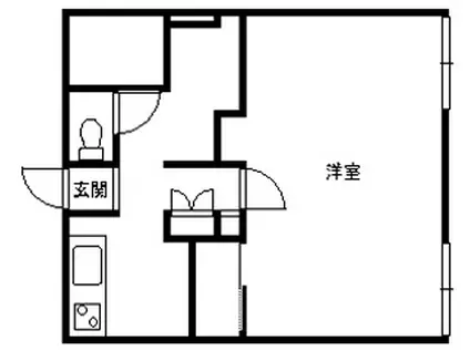 太田グリーンハイツ2(1K/1階)の間取り写真