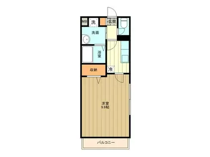 アンプルールフェールKUNITACHI(1K/3階)の間取り写真