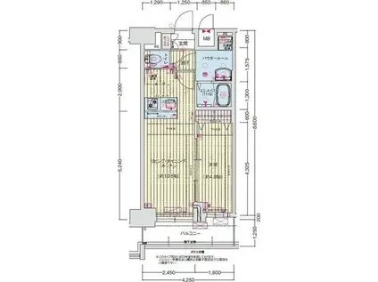 プレサンス上前津オレシア(1LDK/14階)の間取り写真
