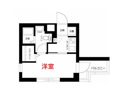 フルセイル品川(1K/3階)の間取り写真