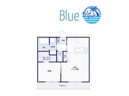 VIOLA TERRACE(1LDK/2階)の間取り写真