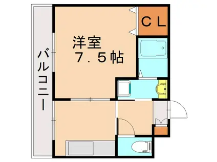 グレイシス浅川I(1K/4階)の間取り写真