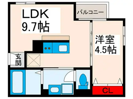 東尾久4丁目共同(1LDK/2階)の間取り写真