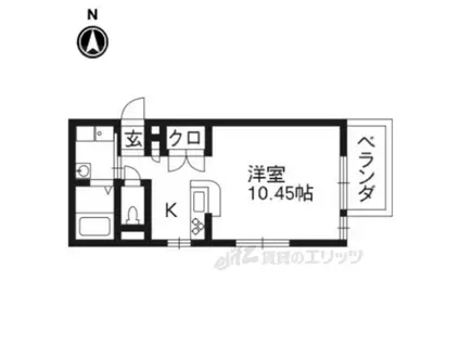 ネオガーランド御所南(1K/3階)の間取り写真