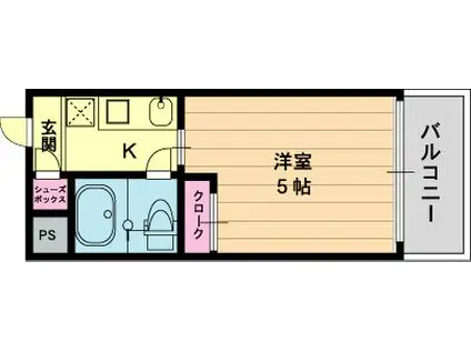 メゾン・ド・パルファン(1K/1階)の間取り写真