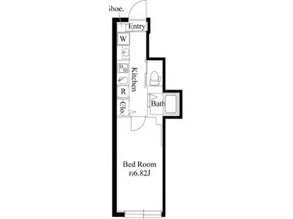 グランパセオ大岡山(1K/1階)の間取り写真