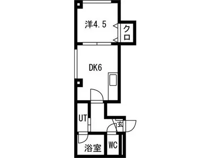 プレプラージュ(1DK/4階)の間取り写真